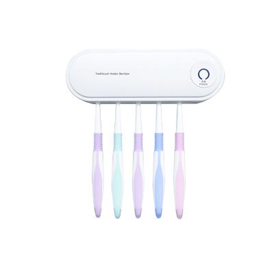 China Effective Sterilization Sterilizer Wall Mounted Toothbrush Sanitizer And Holder For 5 Toothbrushes for sale