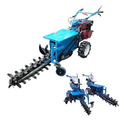 China Cultivate Mini Trencher Dither Fiber Optic Cable Micro Ditch Trenching Chain Digging Machine for sale