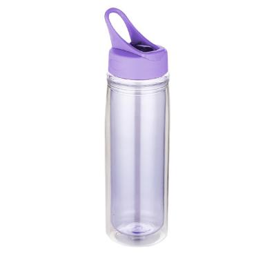 China Double Wall 600ml Logo Plastic Water Bottle Clear Viable Custom Plastic Water Bottle Bpa Free Plastic Bottles White With Spout for sale