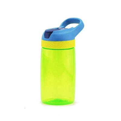 China Custom Kids Drinking Bottle 400 Ml/500 ml Straw Plastic Water Bottle With Bpa Student Life Sustainable Colorful Wholesale School Free Handle for sale