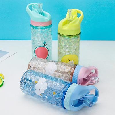 China Eco Friendly Bpa Free Plastic Water Bottle Double Wall Water Bottle Sports Kids Drinking Water Bottles for sale