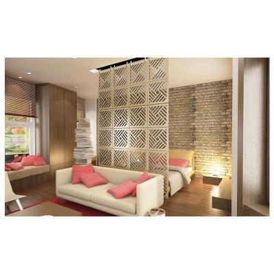 China Eco - Friendly Separator Privacy Living Room Wall Screen Room Divider Temporary Indoor Wood for sale