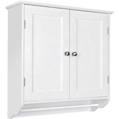 China Modern Bathroom Furniture Double Door Cupboard Over Toilet Space Saver Storage Cabinet Wall Bathroom Shelves for sale