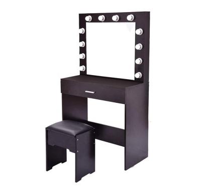 China Modern Designs Adjustable Bedroom Wooden Dressing Table (Other) With Mirror And Stool for sale