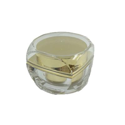 China New high quality cosmetic cosmetic jar octagonal shaped acrylic cream gram beauty plastic cosmetics packaging jar bottle for sale