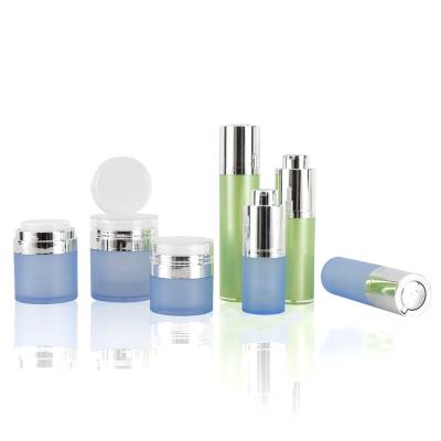 China Wholesale Cheap Straight Plastic Airless Containers Eco Luxury Acrylic Cosmetic Packaging Pump Airless Bottle Cosmetics Cosmetics for sale