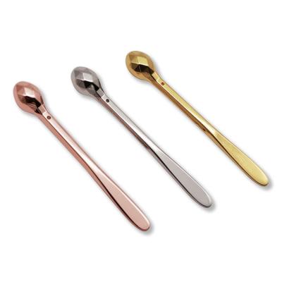 China Good Quality Hot Selling Mask Spoon Wrinkle Remove Beauty Cosmetic Zinc Alloy Metal Tool Face Mask Eye Cream Massager Stick for sale