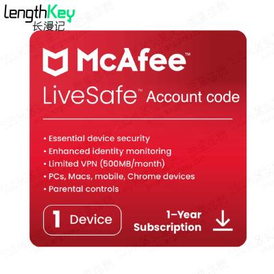 China 24/7 Online Email Delivery McAfee LiveSafe 2023 1 Devices 1 Year Account Code Security Software Online Activation McAfee LiveSafe 2023 1 Devices 1 Year Account Code for sale