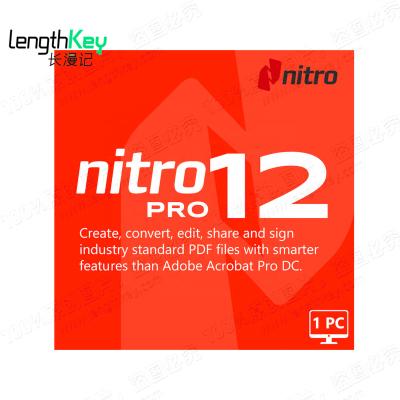 China 24/7 Nitro Pro Official Genuine Original Key Online License 12 Online Activation For Life Editing PDF Software Nitro 12 Life Pro Key for sale