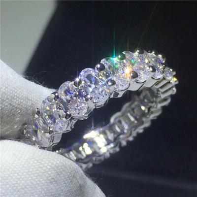 China PJ-C132 Cute Rectangular Square Diamond Engagement Ring Cubic Zirconia Diamond Band Ring Finger Paraffin Inlay Jewelry for sale