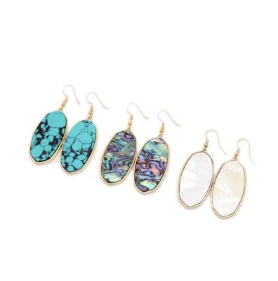 China Wholesale jewelry earrings women's earrings PJ-C313 TRENDY trendy natural stone earring mixed 2022 fashionable for sale