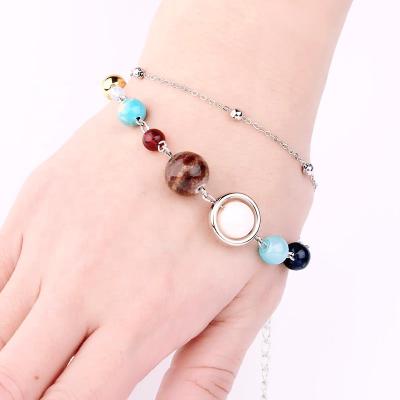 China PJ-C292 BOHEMIA Pop Galaxy Pop Galaxy Eight Planets Star Guardian Bracelet Gem Anklet Sweater Chain for sale