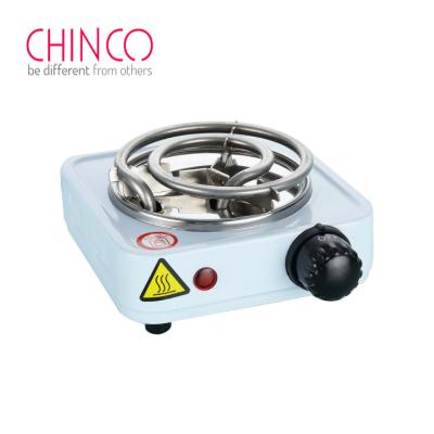 China Portable Electric Stainless Pilot Light Burner Coil 500w Single Hot Plate With Charcoal Rack for sale