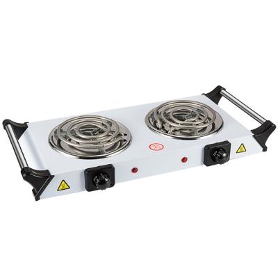 China 2 Burner 2000w Adjustable Portable Electric Stove Electric Hot Plate Cooking Coil Hot Plates for sale