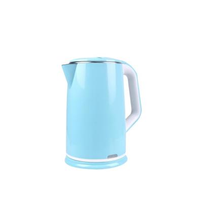 China 360 Degree Rotation Low New Design Electric Kettle With Double Wall Kettle Nice Plastic Polish for sale