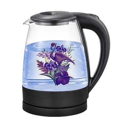 China 360 Degree Rotation Base Popular Electric Kettle 1.8L1500W Glass Body Electric Water Kettle Glass For Home Appliance for sale