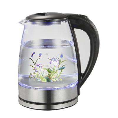 China Wholesale Price 360 ​​Degree Smart Glass Portable New Automatic Low Rotation Kitchen 1.8l Electric Kettle for sale