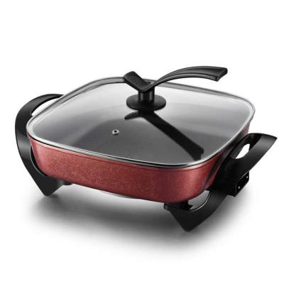 China Hotel Family Size Quick Heat Electric Skillet With Nonstick Surface for sale