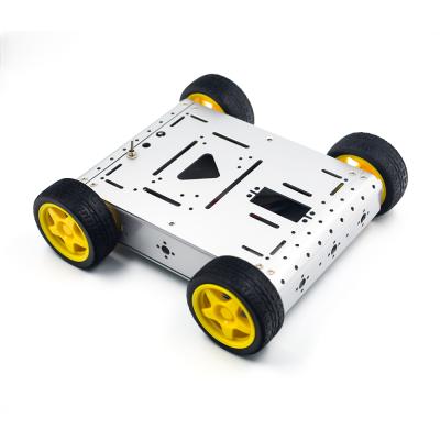 China MTI-Function Silver Black Metal Tank Robot Smart Robotlinking Machine Platform 4wd Car Chassis for sale