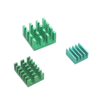 China Aluminum Heatsink Raspberry Pi Radiator Cooled Sink Colden Green Cooling Pad For Raspberry Pi 4 B Model for sale