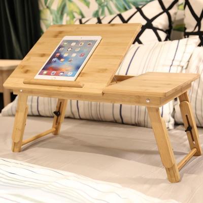 China (Size) Welland Adjustable Folding Bed Laptop Table For Couch Bamboo for sale