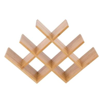 China BAMBKIN Sustainable Wood Wine Racks Rack Display Bamboo Wine Rack Countertop for sale