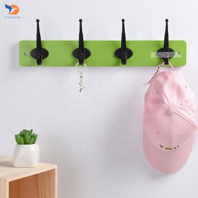 China Sustainable Fashionable Natural Wall Mount MDF Board Hangs Coat Hanger For Bedroom Living Room for sale