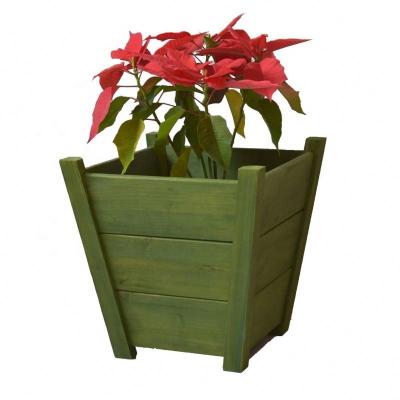 China American Style Wood Planter Boxes Balcony Patio Wooden Flower Planters Stain Green Easy For Installation for sale