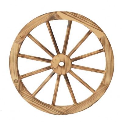 China 12 spokes old fashioned wooden wheels for indoor and outdoor decoration for sale