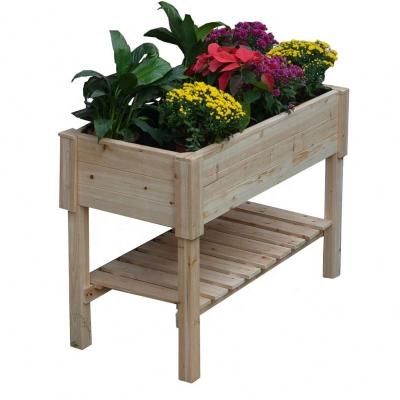 China American Style 48x24inch Raised Solid Garden Bed Cedar Wood Natural Finish for sale