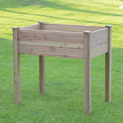 China Tool Free Install Wooden Garden Raised Beds For Outdoor Backyard Patio Flower Wood Planting Raised Boxes for sale