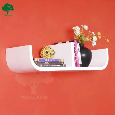 China Curved wall shelf designed by PANEL in wood modern curved wall shelf W shaped wall shelf for sale