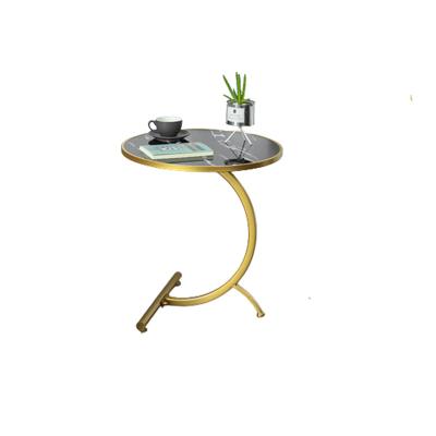 China Table Faux Marble Side Top (Other) Adjustable Iron With Gold Living Room Coffee Table Modern Metal View Side Table for sale