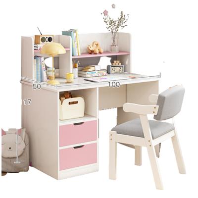 China (Other) Nordic simple practical children's desk and computer shelf combination adjustable student bedroom study table for sale