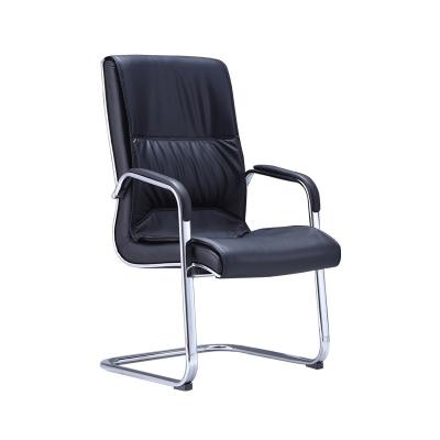 China Other Custom Single Leather Office Chair Conference Room Chair With Armrests Stainless Steel Feet Human Oriented Computer Chair for sale