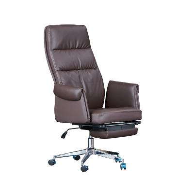 China Minimalist Adjustable Luxury Custom Leather Office Chair Manager Chair Lift Computer Chair (Height) with Footrest and Back Rest for sale