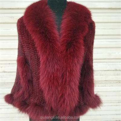 China Eco-Friendly Knitted Mink Fur Coat Mink Fur Cape Fox Fur Collar for sale