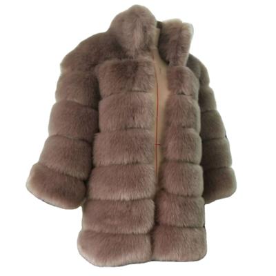 China 2020 viable autumn and winter new women's paragraph long jacket fox fur coat Russian faux faux fur coat for sale