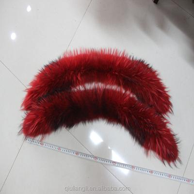 China Best Selling Comfortable Real Raccoon Fur Collar Detachable Fur Scarf for sale