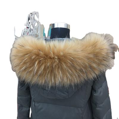 China Home Textile Faux Fur Artificial Imitated Fox Fur Collar Raccoon Fur Trims For Hood for sale