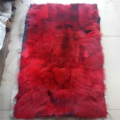 China Eco-Friendly Real Natural Fox Belly Fur Blanket Factory Direct Selling Fox Fur Splicing Plate 45*95cm for sale