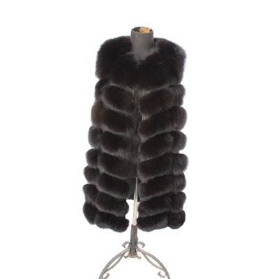 China High Quality Real Genuine Fur Vest Plus Size Natural Fox Fur Vest Natural Waistcoat Jacket for sale