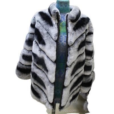 China Real Fur Jackets Viable Fur Coats From China Daying Real Rex Rabbit Chinchilla for sale