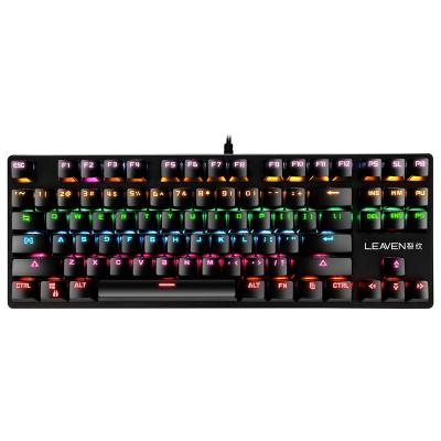 China Newest plug and play simple mechanical keyboard 87keys backlit mechanical gaming keyboard for sale