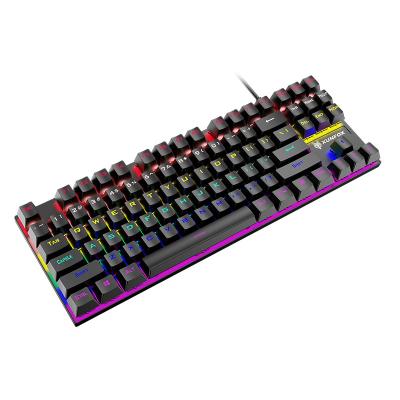 China Plug and Play Hot Selling Key Gaming Keyboard 87 RGB Backlit Key Mechanical Keyboard for sale