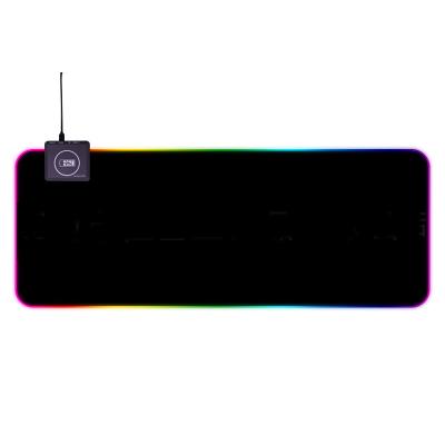 China Wireless Charger Qi Wireless Charger Mousepad RGB LED Lighting Mat 10W Gaming XL Fast Charging Luminous Mouse Pad for sale