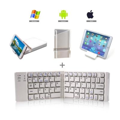 China Portable Wireless Keyboard Foldable Wireless Desktop Aluminum Alloy Foldable Wireless Keyboard for sale