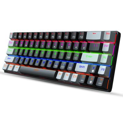 China Anti-ghosting Hot Selling V800 68 Key Wired Backlit Gaming Mechanical Keyboard for sale