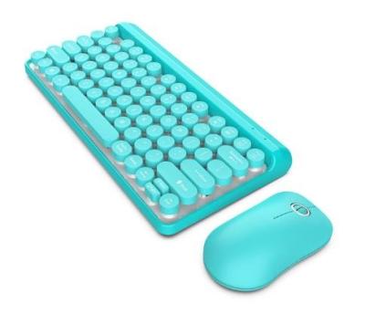 China Laptop\desktop\PC\Gaming\Computer 2.4G Wireless Keyboard Gaming Mouse Set Retro Round Keycap Keyboard Mini Mouse Keypad Computer Mice for sale