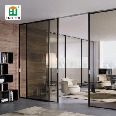 China Standard Modern Interior Sliding Glass Door For Commercial Office Meeting Room for sale